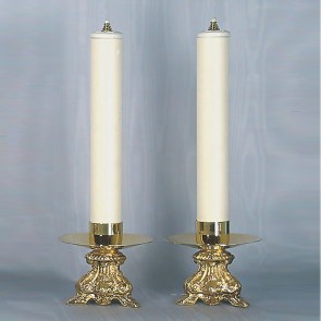 AFF-CAL222 Coppia candelieri con finte candele e cartucce diam 5 cm h 25 cm euro 188,37